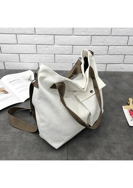 Siyah Stil 29X11X33CM Rahat Omuz Çantası Kadın Kadın Düzensiz Crossbody Çanta Kore Öğrencileri Üzerinde Kanvas Çanta Bayanlar Messenger Çanta Büyük Kapasiteli (Yurt Dışından) modelleri