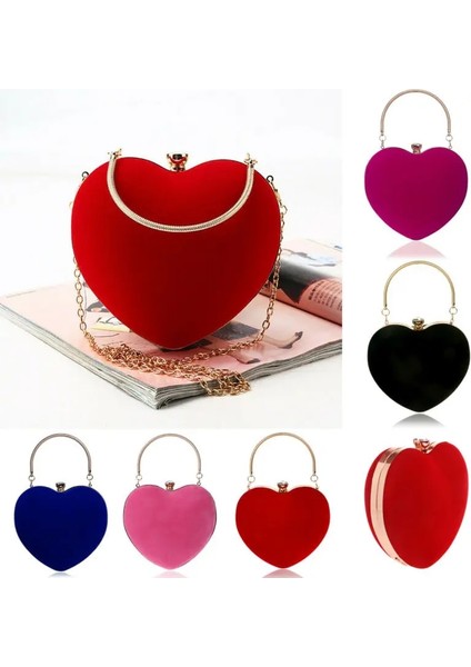 Mavi Stil Kadın Kız Akşam Parti Çantası Kalp Şekli Akşam Yemeği Debriyaj Çanta Düğün Balo Çanta Tote Bayan Lüks Çanta Pochette Femme (Yurt Dışından) fiyatları