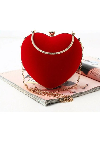 Mavi Stil Kadın Kız Akşam Parti Çantası Kalp Şekli Akşam Yemeği Debriyaj Çanta Düğün Balo Çanta Tote Bayan Lüks Çanta Pochette Femme (Yurt Dışından) fırsatları