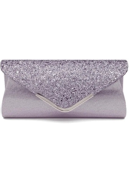 Gri Stil Noenname Kadın Glitter Pırıltılı Zarf Bayanlar Sequins Akşam Partisi Balo Akıllı Jane Debriyaj Çanta Çanta (Yurt Dışından)