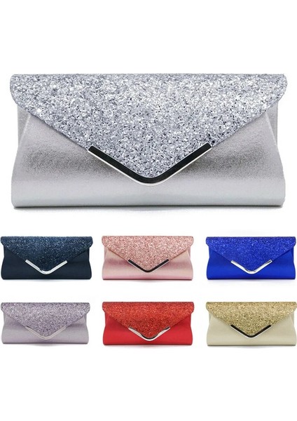 Gri Stil Noenname Kadın Glitter Pırıltılı Zarf Bayanlar Sequins Akşam Partisi Balo Akıllı Jane Debriyaj Çanta Çanta (Yurt Dışından) fiyatları
