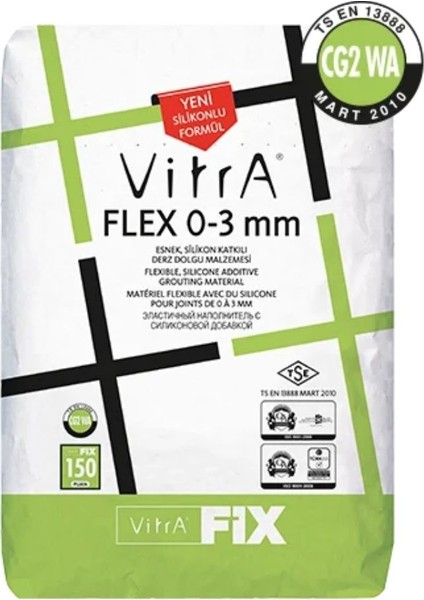 VitrAfix Bej Flex 0-3 mm Cg2 Wa 5 kg Derz Dolgu F24305005