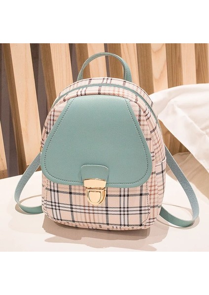 Mavi Stil Mini Sırt Çantası Crossbody Çanta Genç Kız Ekose Kadınlar Için Omuz Telefonu Çanta Kore Tarzı Yeni Trendy Kadın 2021 (Yurt Dışından)