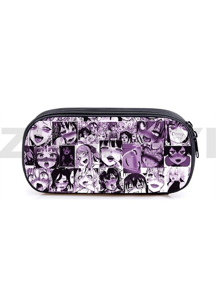 AHEGAO29 Stili Moda 3D Baskı Ahegao Kalem Kutusu Çocuklar Anime Kawaii Makyaj Çantası Gençler Öğrenciler Hentai Senpai Kırtasiye Saklama Kutusu Çocuk Kılıfı (Yurt Dışından)