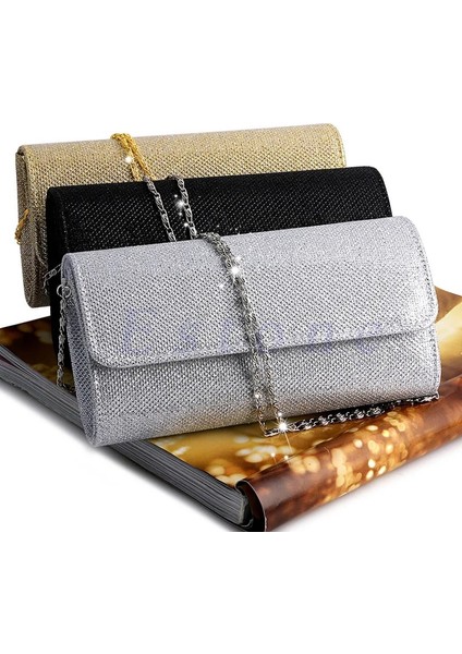 Altın Tarzı Kadın Akşam Omuz Çantası Gelin Debriyaj Parti Balo Düğün Çanta (Yurt Dışından) modelleri