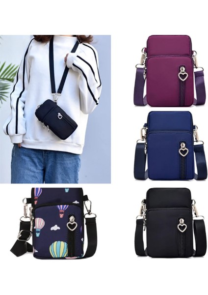 Büyük Kırmızı Stil Kadın Dikey Mini Çanta Omuz Askısı Messenger Göğüs Çanta Cüzdan Işlevli Cep Telefonu Çantası Bozuk Para Cüzdanı Crossbody Çanta (Yurt Dışından) indirimleri