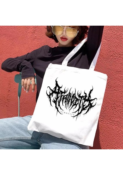 BLACK04 Stili 2021 Yıldırım Mektubu Anime Çanta Tasarımcısı Çanta Kadın Çantaları Y2K Harajuku Retro Bayan Çanta Büyük Alışveriş Kanvas Çanta Kawaii Çanta (Yurt Dışından) modelleri