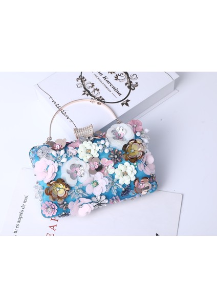 Siyah Stil Bayan Floralcrystal Rhinestone Debriyaj Çanta Kızlar Akşam Çanta Tasarımcı Akşam Çanta Düğün Balo Ziyafet Partisi Için (Yurt Dışından) modelleri