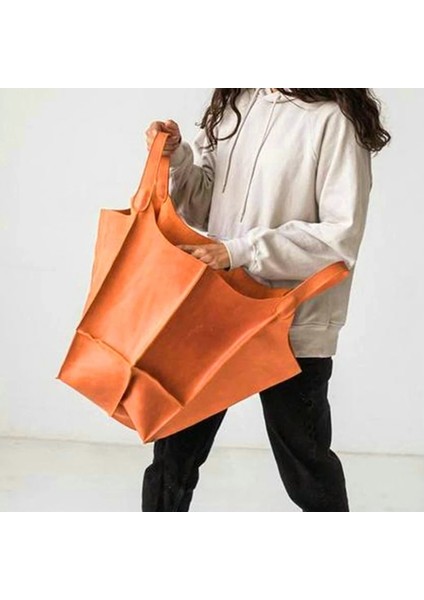 Stil1-Küçük-Turuncu Stil Yeni Varış Retro Kadın Düz Renk Büyük Kapasiteli Koltukaltı Çanta Moda Pu Deri Düğme Omuz Çantaları Kompozit Debriyaj (Yurt Dışından)