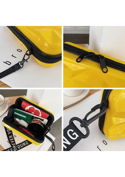 Gümüş Tarzı Wome Için Lüks El Çantaları Yeni Bavul Şekli Tote Moda Mini Bagaj Çantası Kadın Ed Trend Ünlü Debriyaj Kutusu Çanta (Yurt Dışından) fırsatları