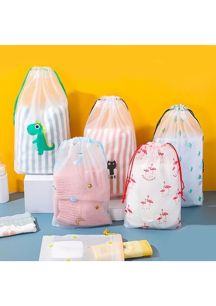 1 Adet Uzay Tarzı M18X25CM 1 Adet Kız Temizle Ipli Kozmetik Çantası Pvc Şeffaf Makyaj Çantası Kadınlar Için Su Geçirmez Dize Güzellik Çantası Seyahat Tuvalet Çantaları (Yurt Dışından)
