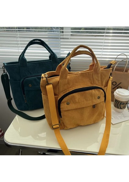 Mavi Stil Hylhexyr Kadın Kadife Omuz Tote Düz Renk Rahat Çanta Moda Kanvas Postacı Çantaları Fermuar Basit Crossbody Çanta (Yurt Dışından) fiyatları