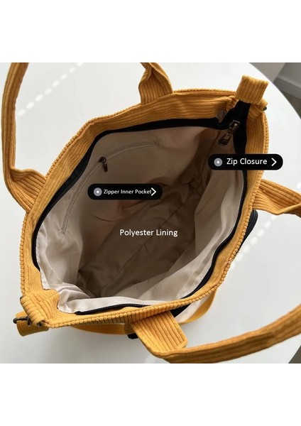 Mavi Stil Hylhexyr Kadın Kadife Omuz Tote Düz Renk Rahat Çanta Moda Kanvas Postacı Çantaları Fermuar Basit Crossbody Çanta (Yurt Dışından) fırsatları