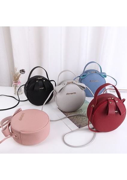 Pembe-Yuvarlak Şekil Stili Sıcak Satış Tatlı Dantel Yuvarlak Çanta Womemall Taze Çiçek Zincir Omuz Için Yüksek Li Pu Deri Kadın Crossbody Çanta (Yurt Dışından)