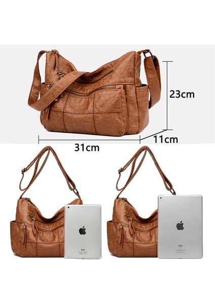 Stil2-Kahverengi Stili Wome Için Yumuşak Deri Omuz Crossbody Çantaları Yeni Lüks Çantalar Kadın Çantaları Tasarımcı Messenger Çanta Çantalar ve El Çantaları (Yurt Dışından) fırsatları