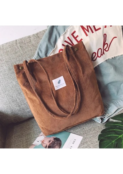 Kırmızı Stil Abay Kadın Omuz Çantası Orduroy Crossbody Kadın Çanta Yeniden Kullanılabilir Alışveriş Çantası Rahat Çanta Kadın Öğrenci Basit Omuz Çantası (Yurt Dışından) modelleri