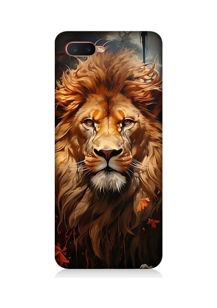 Oppo Rx 17 Neo Uyumlu Yorgun Savaşçı Aslan Desenli Silikon Kılıf