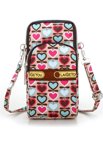 Renk 5 Tarzı 17CM 8cm 6cm Mgle Omuz Çantası Cep Telefonu Çantası Yaz Sporları Bilek Kol Çantası Eğik Geri Asılı Crossbody Çanta Sıfır Cüzdan Koşu Çantası (Yurt Dışından)