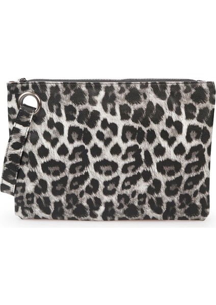 Gri Tarzı Lüks Tasarımcı Trendy Çanta Yeni Moda Leopar Baskı Bayanlar Debriyaj Çok Renkli Retro Düz Çanta Büyük Kapasiteli Debriyaj (Yurt Dışından)