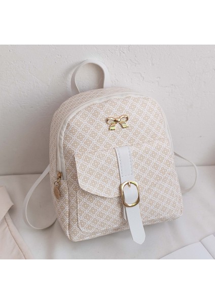 Pembe Tarzı Baskı Retro Mektup Lüks Tasarımcı Pu Deri Kadınlar Için Küçük Sırt Çantası Yenı Trendy Kız Öğrencileri Sırt Çantaları Seyahat Çantası Mochila (Yurt Dışından)