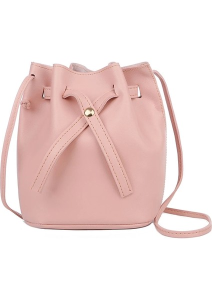 Qiuming Shop Koyu Yeşil Stil Moda Kova Omuz Çantası Kadın Ipli Crossbody Çanta Kadın Postacı Çantaları Bayanlar Sentetik Deri Çanta (Yurt Dışından)