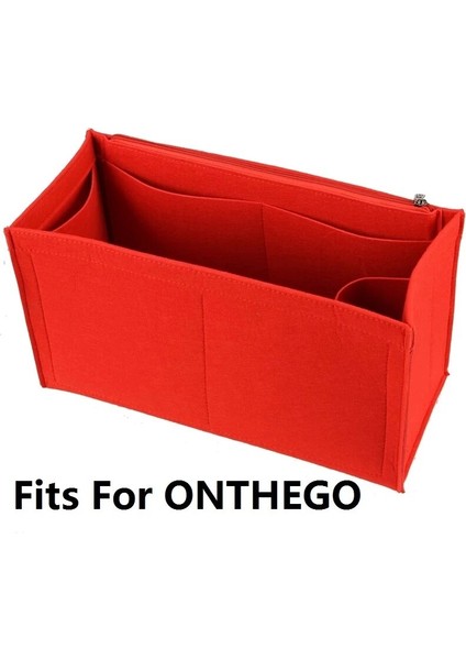 Stil 1 Haki Stili 21X13X10CM Onthego Tote Uyar 3 mm Premium Keçe Ekleme Çanta Organizatör Kozmetik Çantası Çanta Şekillendirici Organizatör Seyahat Iç Çanta (Yurt Dışından) fırsatları