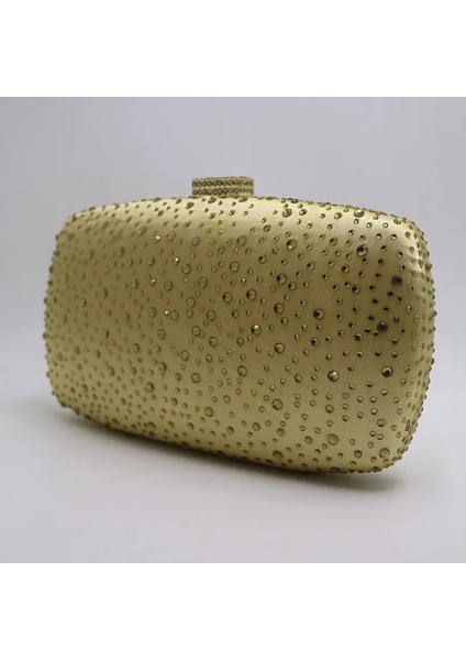 Altın Tarzı Oval Şekil Rhinestones Kristal Debriyaj Akşam Çantaları Bayan Parti Kokteyl Akşam Balo Için (Yurt Dışından)