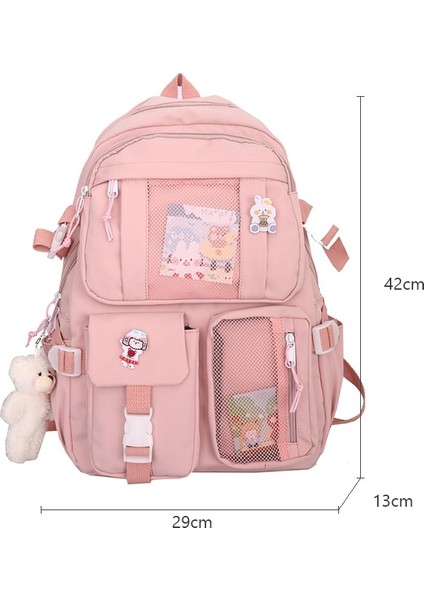 Mor Tarzı Aksesuarlarla 2022 Kadın Seyahat Sırt Çantası Kadın Çok Cep Kolej Su Geçirmez Okul Çantaları Şeffaf Cep Büyük Kapasiteli Dizüstü Sırt Çantaları (Yurt Dışından) fırsatları