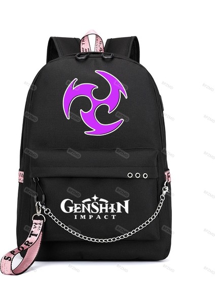 CG0010216 Stili Anime Ge Darbe Sırt Çantası USB Bağlantı Noktası Okul Çantası 3D Desen Sırt Çantası Öğrenci Gençler Okul Kitap Seyahat Dizüstü Bilgisayar Mochilas (Yurt Dışından) fırsatları