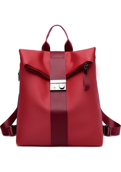 Kırmızı 03 Tarzı Female Backpack Mochila Feminina Multifunction Girls Leather School Women Shoulder Bag Sac A Dos Travel Back Pack (Yurt Dışından)