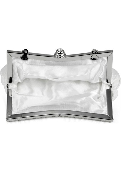 Beyaz Stil Beyaz Saten Gelin Akşam Balo Debriyaj Çanta Çanta (Yurt Dışından) fırsatları