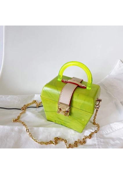 Beyaz Stil 13X6X11CM Parti Tasarımcısı Akrilik Jöle Kutusu Akşam Çanta Wome Altıgen Lüks Üst Saplı Akşam Yemeği Debriyaj Çantalar Bayan Çanta ve Çanta (Yurt Dışından) modelleri