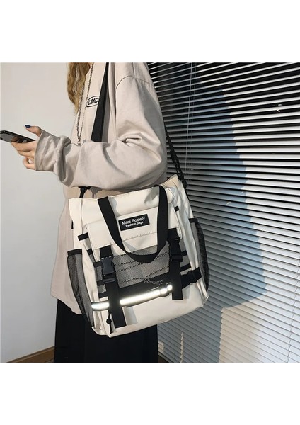 Siyah Stil Yeni Gerçek Fotoğraf Kanvas Çanta Sevimli Joker Kız Omuz Çantası Öğrenci Sınıfı Orman Postacı Çantası Messenger Çanta (Yurt Dışından) fiyatları