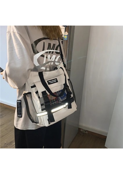 Siyah Stil Yeni Gerçek Fotoğraf Kanvas Çanta Sevimli Joker Kız Omuz Çantası Öğrenci Sınıfı Orman Postacı Çantası Messenger Çanta (Yurt Dışından) indirimleri