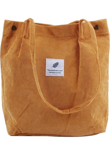 02 Sarı Stil 2021 Kadın Kadife Omuz Çantaları Retro Leopar Desen Çanta Kalın Bez Çanta Kadın Büyük Kapasiteli Kova Çanta Alışveriş Çantaları (Yurt Dışından)