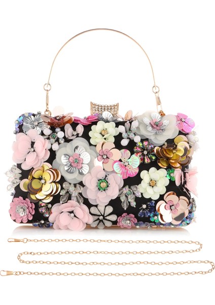 Pembe Tarzı Bayan Floralcrystal Rhinestone Debriyaj Çanta Kızlar Akşam Çanta Tasarımcı Akşam Çanta Düğün Balo Ziyafet Partisi Için (Yurt Dışından) fiyatları