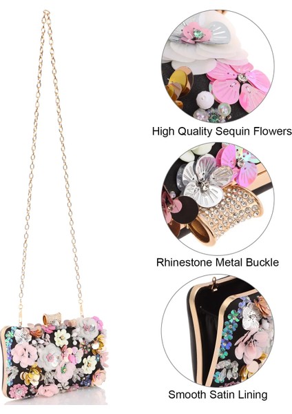 Pembe Tarzı Bayan Floralcrystal Rhinestone Debriyaj Çanta Kızlar Akşam Çanta Tasarımcı Akşam Çanta Düğün Balo Ziyafet Partisi Için (Yurt Dışından) fırsatları