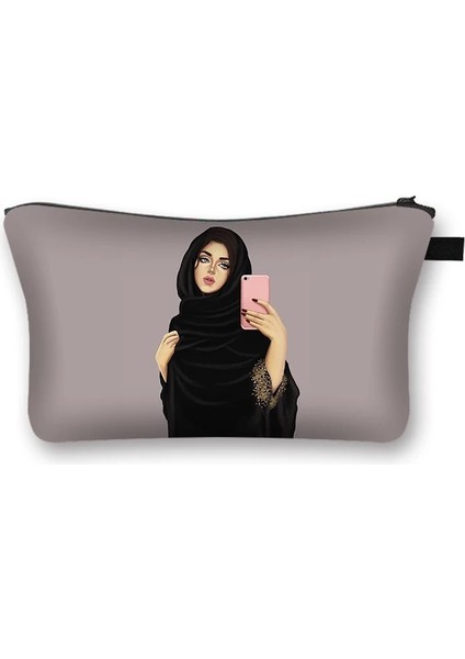 SHZBMÜSLÜMAN12 Tarzı Başörtüsü Yüz Müslüman Islam Gril Gözler Kozmetik Çantası Kadın Makyaj Çantası Bayanlar Moda Kozmetik Durumda Tuval Makyaj Organizatör Çantaları (Yurt Dışından)