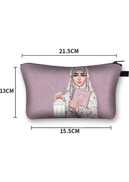 SHZBMÜSLÜMAN12 Tarzı Başörtüsü Yüz Müslüman Islam Gril Gözler Kozmetik Çantası Kadın Makyaj Çantası Bayanlar Moda Kozmetik Durumda Tuval Makyaj Organizatör Çantaları (Yurt Dışından) indirimleri