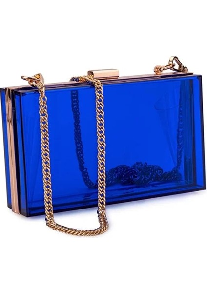 Mavi Stil Kadınlar Akrilik Şeffaf Çanta Sevimli Şeffaf Crossbody Çanta Lucite Çantaları Görmek Akşam Debriyaj Etkinlikleri Stadyum Onaylandı (Yurt Dışından)