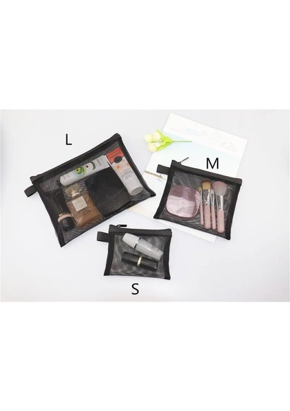 Siyah Stil 24X18CM Etya Kadın Seyahat Kozmetik Çantası Rahat Fermuar Küçük Büyük Makyaj Makyaj Çantası Organizatör Seti Tuvalet Güzellik Yıkama Kiti Çanta Kılıfı (Yurt Dışından) indirimleri