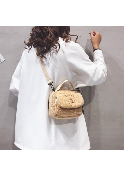 Sarı Stil Kadınlar Küçük Peluş Omuz Çantası Kadın Küçük Kanvas Çapraz Vücut Çantaları Bayanlar Nakış Fermuarlı Bez Çanta Cep Telefonu Çanta Tote (Yurt Dışından) fiyatları