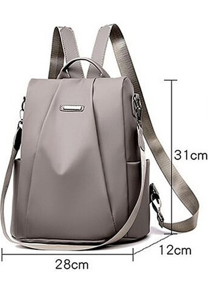 Siyah Bir Stil Kadın Hırsızlığa Karşı Sırt Çantası Su Geçirmez Kumaş Büyük Kadın Omuz Çantası Oxford Büyük Kapasiteli Basit Stil Rahat Mochila Seyahat (Yurt Dışından) modelleri