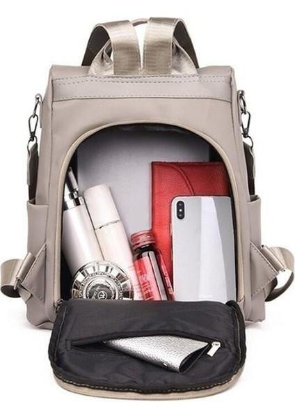 Siyah Bir Stil Kadın Hırsızlığa Karşı Sırt Çantası Su Geçirmez Kumaş Büyük Kadın Omuz Çantası Oxford Büyük Kapasiteli Basit Stil Rahat Mochila Seyahat (Yurt Dışından) indirimleri