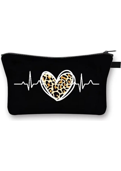SHZBMUSNO04CW Stili Gül Leopar Dudaklar Kozmetik Durumda Kadın Moda Makyaj Çantası Bayanlar Tuvalet Çantası Ruj Organizatör Fermuar Kılıfı Kadın Makyaj Çantaları (Yurt Dışından)