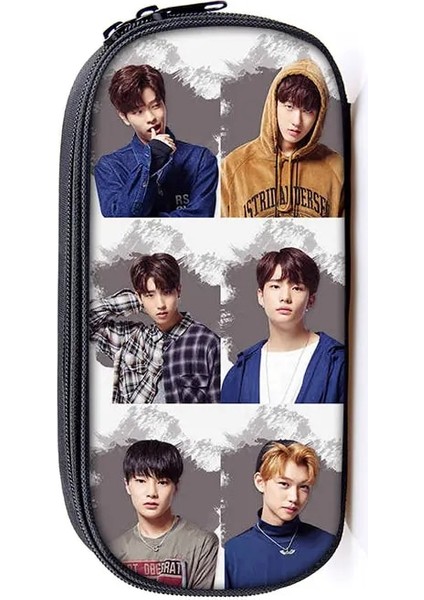 QBBSTRAYS17 Stili Kpop Kaçak Çocuklar Kalem Çantası Kadın Makyaj Çantası Başıboş Çocuklar Mınho Jısung Woojın Changbın Felıx Genç Kalem Kutusu Kozmetik Kılıfları (Yurt Dışından) indirimleri