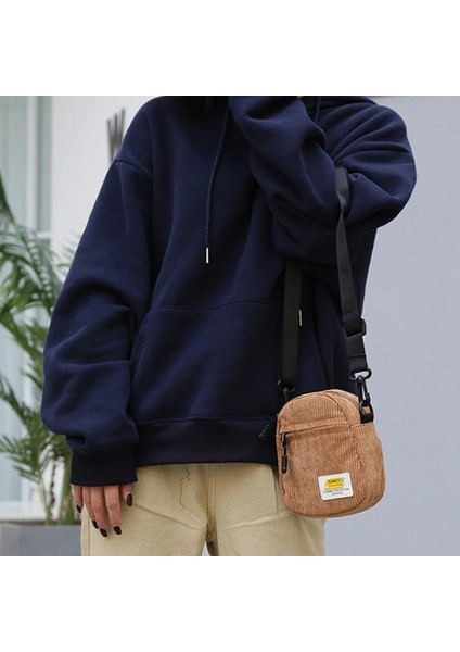 Sarı Stil Kadın Mini Kanvas Omuz Çantası Küçük Kadife Kumaş Messenger Çanta Tuşları Için Telefon Pembe Crossbody Çanta Kızlar Için Sevimli Fermuar Çanta (Yurt Dışından)