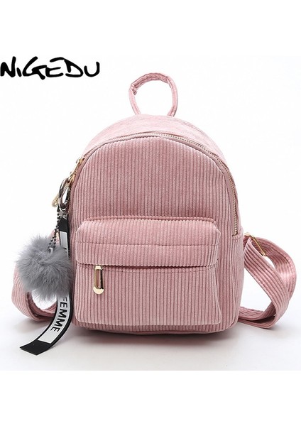 Pembe Tarzı Sevimli Kadife Sırt Çantası Gençler Çocuklar Için Mini Sırt Çantası Kawaii Kız Çocuklar Küçük Sırt Çantaları Kadın Packbags Kürk Top Okul Çantası (Yurt Dışından) fiyatları
