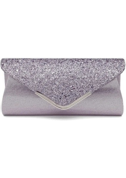 Açık Gri Tarzı Moda Lady Kadınlar Glitter Debriyaj Cüzdan Uzun Akşam Düğün Balo Çanta Çanta (Yurt Dışından) fırsatları