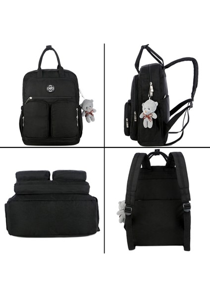 Pembe Tarzı 27X10X38CM 2021 Moda Kadın Sırt Çantası Su Geçirmez Naylon Yumuşak Saplı Katı Çok Cep Seyahat Fermuar Mochila Feminina Kese Dos Okul Çantaları (Yurt Dışından) fırsatları